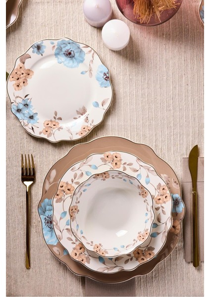 Porselen Flore Bone 24 Parça 6 Kişilik Yemek Takımı indirimleri