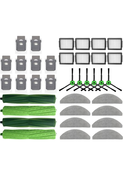 Uyumlu Combo I5 / I5+ / J5 / J5+ Robot Vakum Ana Yan Fırça Hepa Filtre Paspas Pedleri Toz Torbası Parçaları (Yurt Dışından)