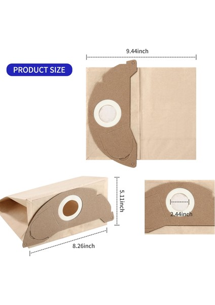 Karcher Wd2 Için 20 Adet Elektrikli Süpürge Torbası, Tekrar Kullanılabilir Torbalar, Karcher Wd2 Mv2 Wd 2.200 WD2250 A2004 A2054,6.904-322.0 (Yurt Dışından) modelleri