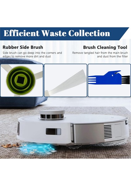 Ecovacs Deebot T20 Omni / T20E Omni / T20 Pro Omni / T20 Max Için Ana Yan Fırça Hepa Filtre Paspas Bezi Toz Torbaları (Yurt Dışından) fiyatları