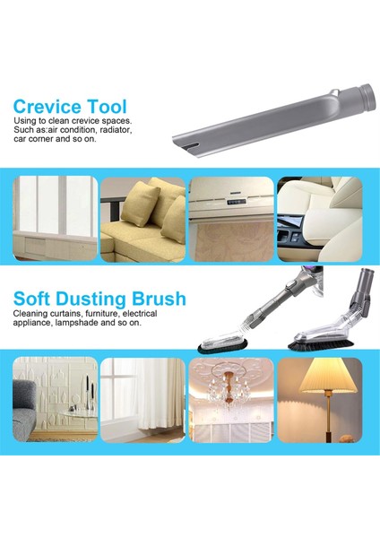 Dyson V6 V7 V8 DC33 DC34 DC35 DC59 DC62 Için Elektrikli Süpürge Aksesuarları, Yedek Parça Seti Fırça Ucu Zemin Ucu (Yurt Dışından) fırsatları