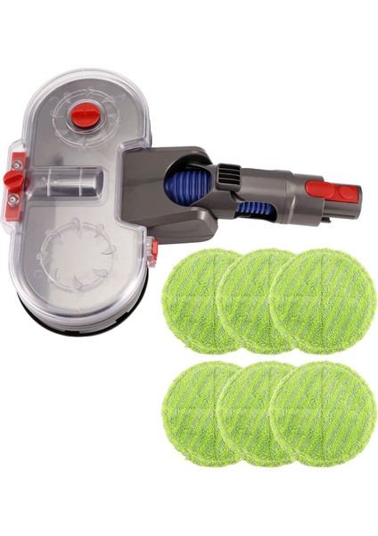 Dyson V15 V11 V10 V8 V7 Elektrikli Süpürge Elektrikli Paspas Başlığı Aparatı Çıkarılabilir Su Tankı 6 Yeniden Kullanılabilir Paspas Pedi B (Yurt Dışından) modelleri