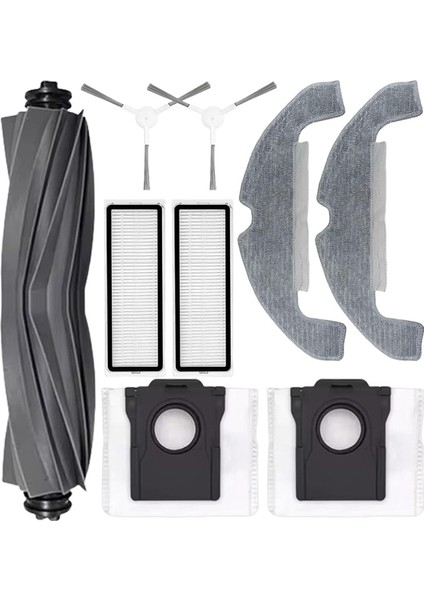 Dreame D10 Plus Gen 2/RLD32GD Robot Süpürge Parçaları Için Yedek Kit Aksesuarları Ana Yan Fırça Hepa Filtre Paspas Torbaları (Yurt Dışından)