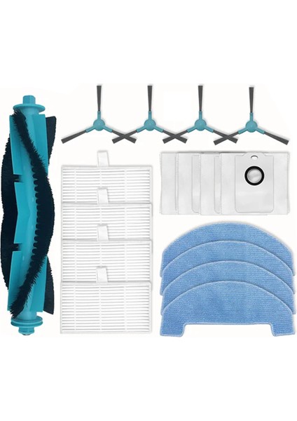 Cecotec Conga 2499 Ultra Home Titanium Advanced / Atvel Smartgyro R80 Ana Yan Fırça Paspas Bezi Filtre Toz Torbaları Için (Yurt Dışından)