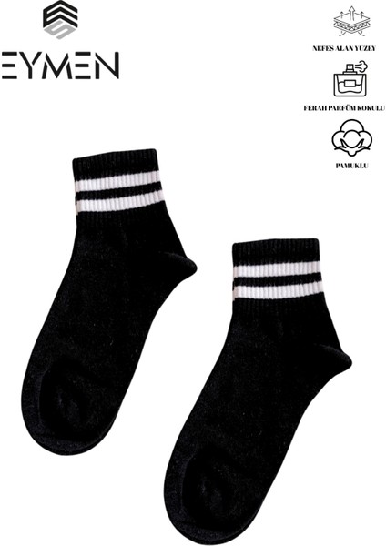 6'lı Ekonomik Kısa Kolej Çemberli Tenis Çorabı Siyah - Erkek Kadın Için Uygun modelleri