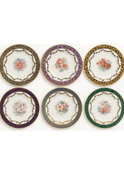 Lacy Flowers Mix 6lı Pasta Tabağı 19CM