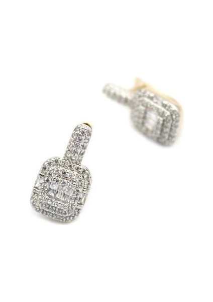 Baget Taşlı Küpe - Rose