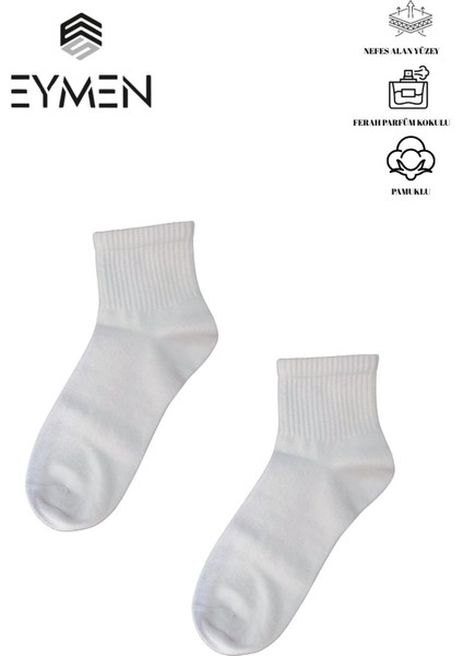 6'lı Paket Unisex Kolej & Tenis Çorabı Düz Renk Kısa Beyaz | Pamuklu (Kadın & Erkek) modelleri