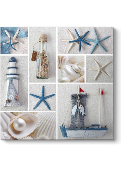 Dekoratik Kanvas Tablo Marina Deniz Temalı 80CM