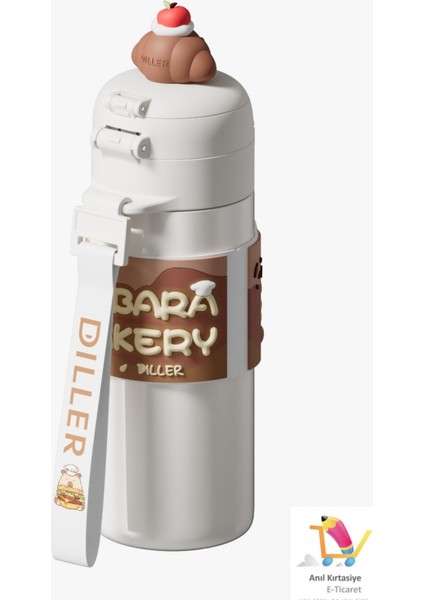 Diller 480 ml Tek Kapak Çift Kullanım Pipetli & Rahat Içim Termos Bilek Askılı Termos modelleri