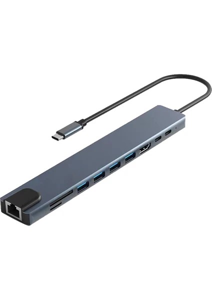 Daguaika 10 U 1 Arada Çoklayıcı, USB 3.0 Çoğaltıcı, 10'u 1 Arada USB C Bağlantı Istasyonu USB Hub Tip C Ayırıcı USB C - Uyumlu Adaptör PD100W (Yurt Dışından