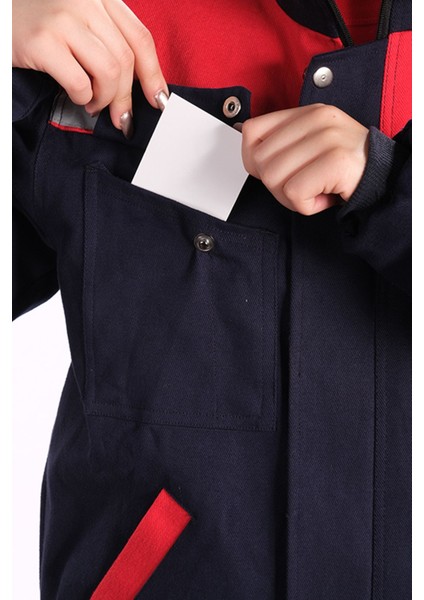 Lacivert Reflektörlü Iş Montu 7-7 Gabardin Im Model Polar Astarlı Iş Montu modelleri