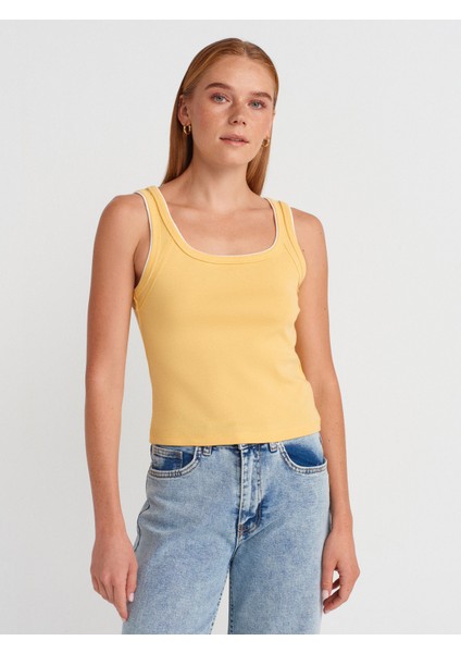 21087 Kontrast Fitilli Atlet-Sarı