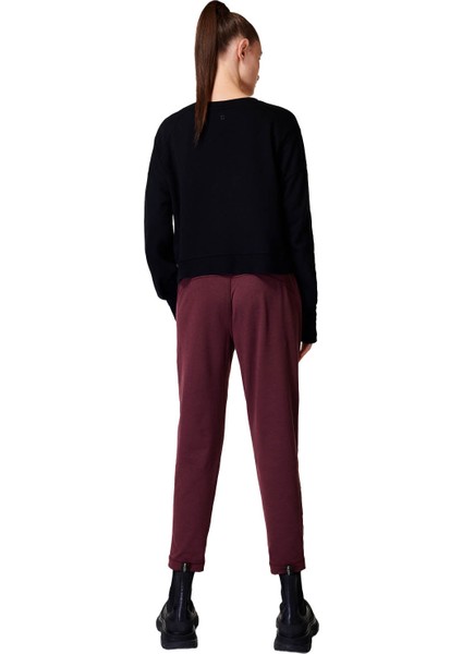 After Class Crop Kadın Siyah Sweatshirt