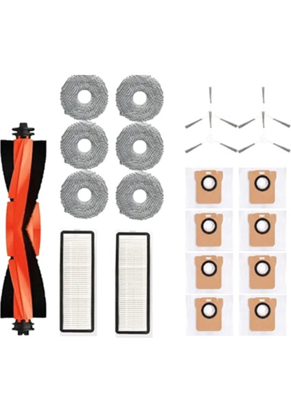 Robot Vakum X20+/ X20 Plus Aksesuarları Toz Torbası Paspas Bezi Ana Yan Fırça Hepa Filtre Yedek Parçaları (Yurt Dışından)