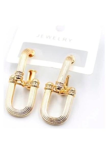 Tf Zincir Küpe - Altın