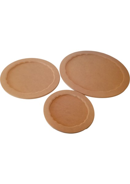 Üçlü Yuvarlak Dekoratif Tepsi Seti fırsatları