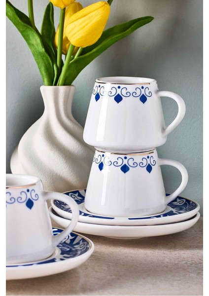 Mavi Ege 6 Kişilik Porselen Kahve Fincanı Takımı fiyatları