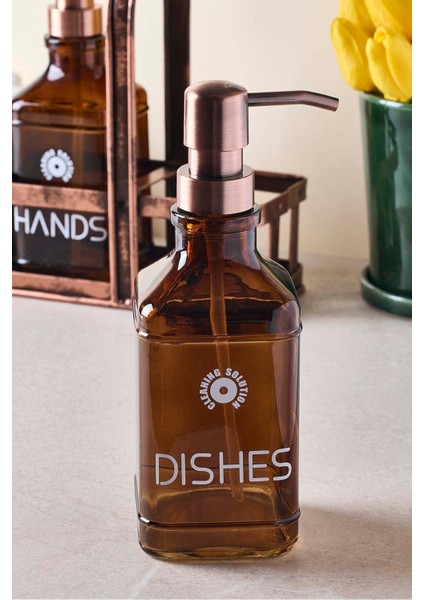 Rame Eskitme Metal Standlı Retro 2 Li Sıvı Sabunluk 500 ml fiyatları