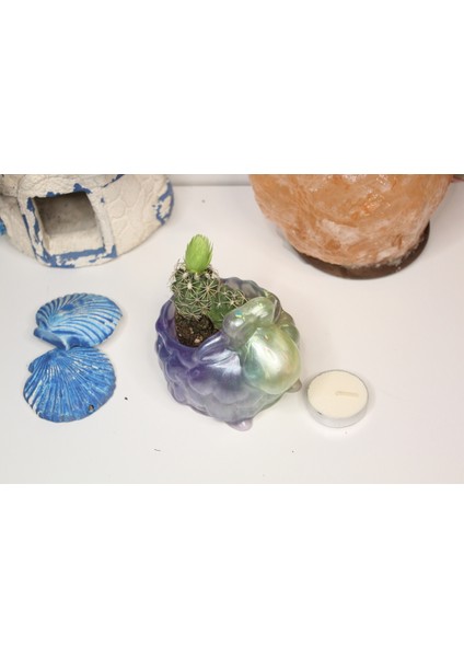 El Yapımı Epoksi Reçine Şık Tasarım Saksı/dekoratif Objeler (Çiçeksiz) - Kadın Emeği