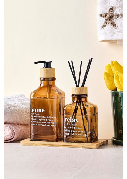 Rogan Amber 2 Li Bambu Tepsili Sıvı Sabunluk Seti fiyatları