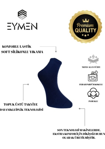 6'lı Paket Unisex Kolej & Tenis Çorabı Düz Renk Kısa Lacivert | Pamuklu (Kadın & Erkek) fiyatları