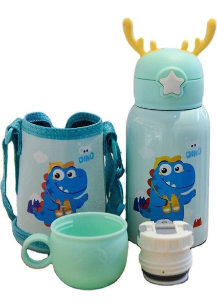 Mavi Renk Premium Paslanmaz Çelik Figürlü Askılı Çocuk Termos, 500 Ml, ( 24+ Ay) fırsatları