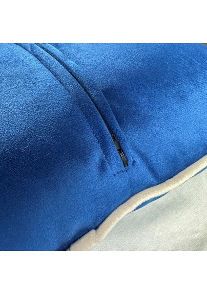 Kadife Biyeli Kırlent Kılıfı 40X40 4lü