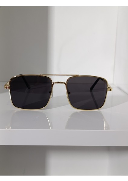 Pilot Güneş Gözlüğü Gold Çerçeve Füme UV400 Korumalı Cam fırsatları