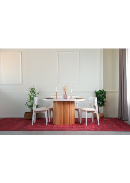 Niyegara Iskandinav Natural Ahşap Masa Sandalye Takımı 90X130 fiyatları