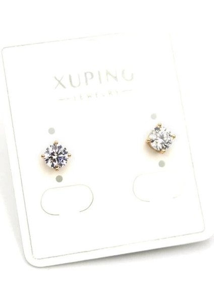 Orta Boy Tek Taş Küpe - Altın fiyatları