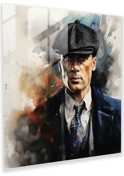 Peaky Blinders Suluboya Cam Tablo - Dramatik Anlar Ev Dekorasyonu