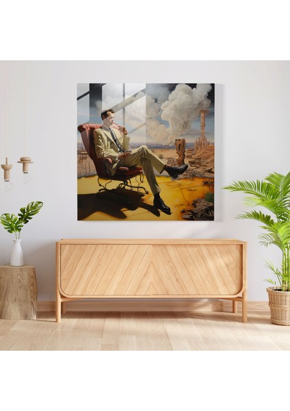 Sürrealist Rüya Gibi Dünya Cam Tablo - Pulp Fiction Hayal Gücü Ev Dekorasyonu Cam Sanatı fiyatları