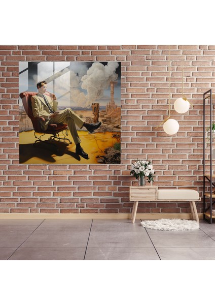 Sürrealist Rüya Gibi Dünya Cam Tablo - Pulp Fiction Hayal Gücü Ev Dekorasyonu Cam Sanatı modelleri