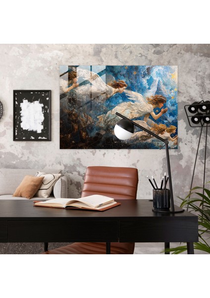 Cennet Melekleri Cam Tablo Ev Dekorasyonu - Pre-Raphaelite Brotherhood Modern Sanat Cam Tablo modelleri