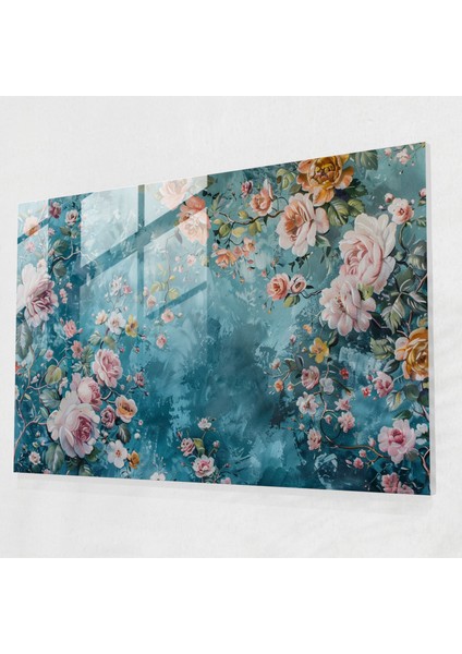 Rokoko Tarzı Resimli Cam Sanatı - Rokoko Tarzı Resim Cam Sanat Cam Tablo Cam Duvar Sanatı