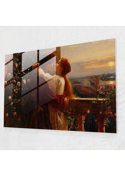 Pre-Raphaelite Brotherhood Ev Dekorasyonu - Romeo ve Juliet - Pre-Raphaelite Brotherhood Cam Tablo Duvar Dekorasyonu Cam Duvar Sanatı