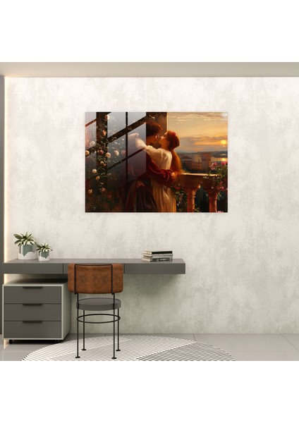 Pre-Raphaelite Brotherhood Ev Dekorasyonu - Romeo ve Juliet - Pre-Raphaelite Brotherhood Cam Tablo Duvar Dekorasyonu Cam Duvar Sanatı fiyatları