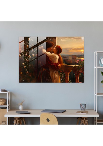 Pre-Raphaelite Brotherhood Ev Dekorasyonu - Romeo ve Juliet - Pre-Raphaelite Brotherhood Cam Tablo Duvar Dekorasyonu Cam Duvar Sanatı modelleri