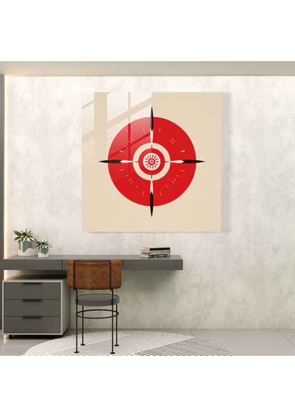Kırmızı Kızılderili Sembolü Cam Tablo - Zarif ve Şık Tasarım modelleri