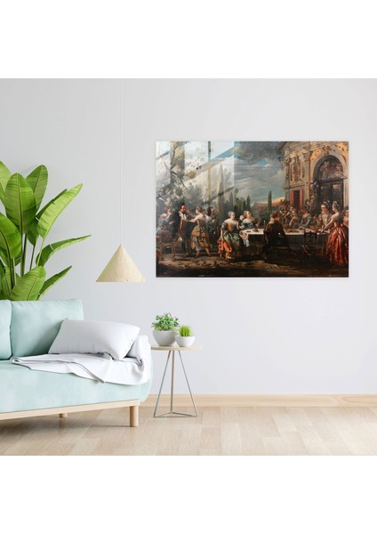 Rokoko Tarzı Tablo Ev Dekorasyonu - Rokoko Tarzı Tablo Duvar Dekorasyonu Cam Tablo Sanatı fiyatları