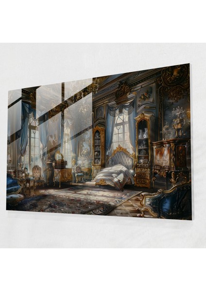 Hayalperest Rokoko Tarzı Cam Tablo Sanatı - Rokoko Tarzı Tablo Duvar Dekorasyonu Cam Sanatı Ev Dekorasyonu