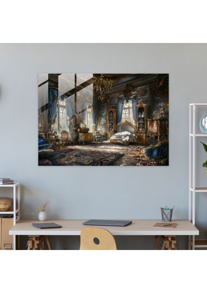 Hayalperest Rokoko Tarzı Cam Tablo Sanatı - Rokoko Tarzı Tablo Duvar Dekorasyonu Cam Sanatı Ev Dekorasyonu fiyatları