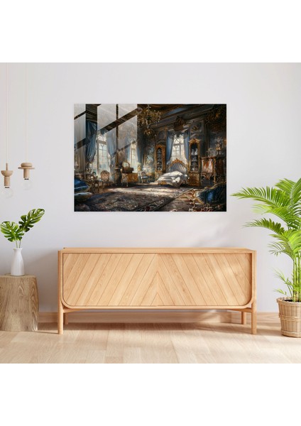 Hayalperest Rokoko Tarzı Cam Tablo Sanatı - Rokoko Tarzı Tablo Duvar Dekorasyonu Cam Sanatı Ev Dekorasyonu modelleri