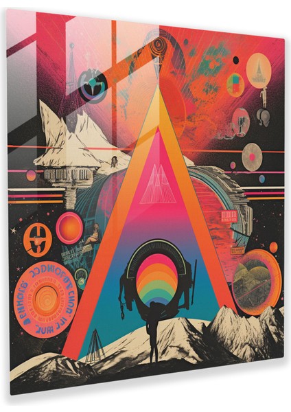 Pink Floyd Cam Tablo - Retro Koleksiyon Konser Posterleri - Pink Floyd Retro Koleksiyon Tasarımı Cam Duvar Sanatı