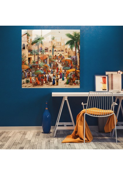 Canlı Mısır Çarşısı Temalı Cam Tablo: Papyrus Canlı Modern Sanat Mısır Çarşısı fiyatları