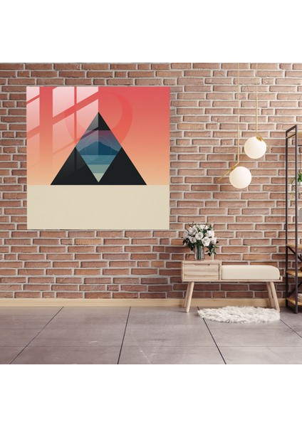 Pink Floyd Geometrik Tasarım Cam Tablosu - Pink Floyd Cam Duvar Sanatı Discography fiyatları