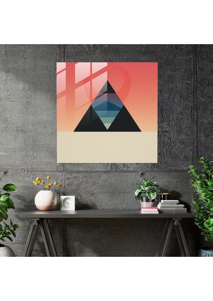 Pink Floyd Geometrik Tasarım Cam Tablosu - Pink Floyd Cam Duvar Sanatı Discography modelleri