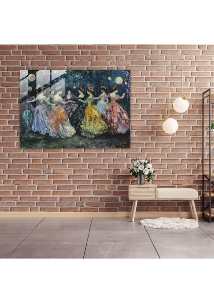 Zarif Bayanlar Cam Tablosu - Pre-Raphaelite Brotherhood Modern Sanat Ev Dekorasyonu modelleri