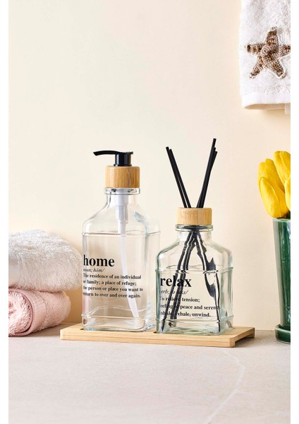 Rogan 2 Li Bambu Tepsili Sıvı Sabunluk Seti modelleri